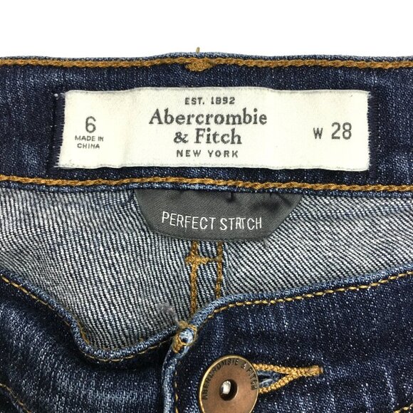 Abercrombie & Fitch Straight Leg Jeans Perfect Stretch size 28 length 28" - Picture 3 of 8